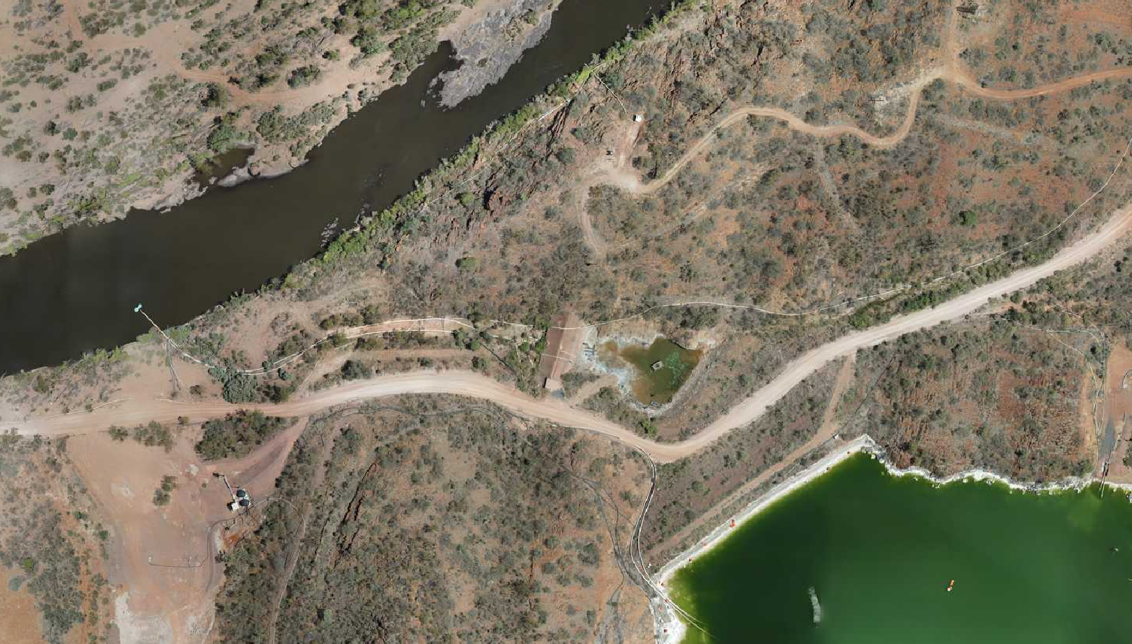 Aerial image survey of a mining area